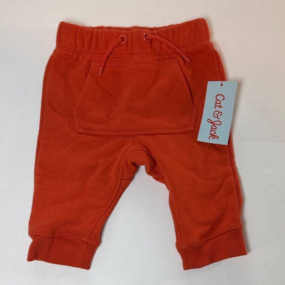 Cat & Jack Baby Bright Orange Joggers Size 3-6 Months